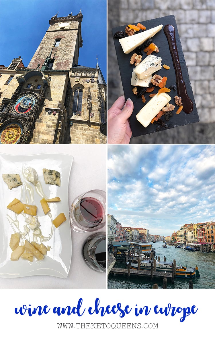 Wine and Cheese in Europe Collage