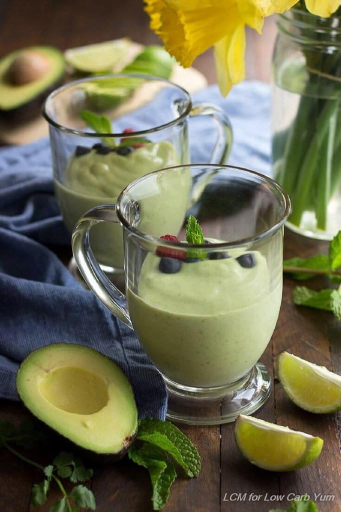 Avocado Mint Green Keto Smoothie