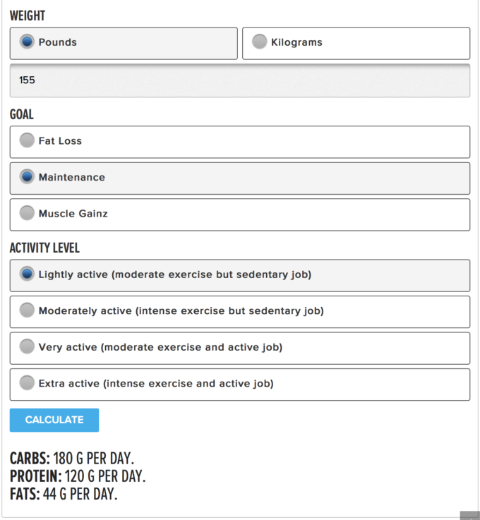 macro calculator - body building macro calculator