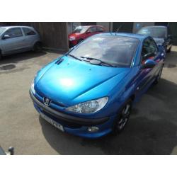 Peugeot 206 1.6 5dr (a/c) 6 MONTHS WARRANTY INCLUDED