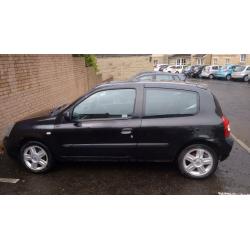 2005 RENAULT CLIO 1.2 DYNAMIQUE 16V BLACK LONG MOT Cheap Tax Not Fiesta Corsa Punto Polo Panda