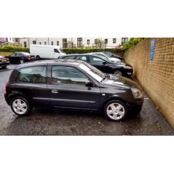 2005 RENAULT CLIO 1.2 DYNAMIQUE 16V BLACK LONG MOT Cheap Tax Not Fiesta Corsa Punto Polo Panda