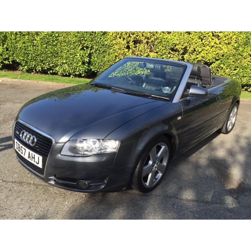 57 Reg Audi A4 CABRIOLET 3.0 TDI S Line Quattro manual.