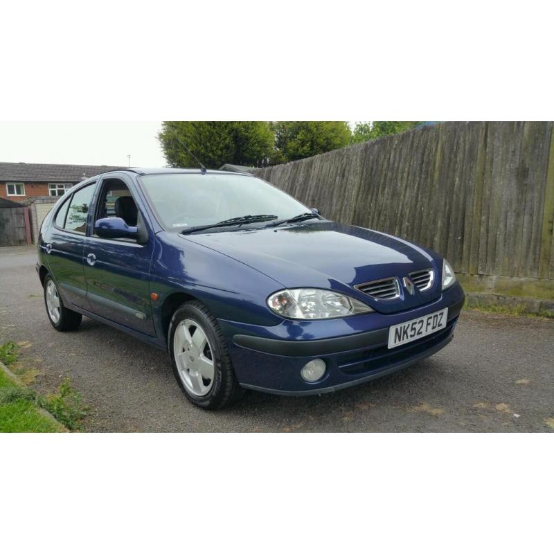 2002 Renault Megane 1.6 Fidji, 12 Months MOT, ICE COLD AIR CON, Low Mileage Car!