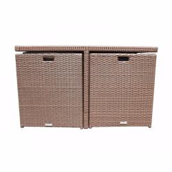 Rattan garden furniture cube set