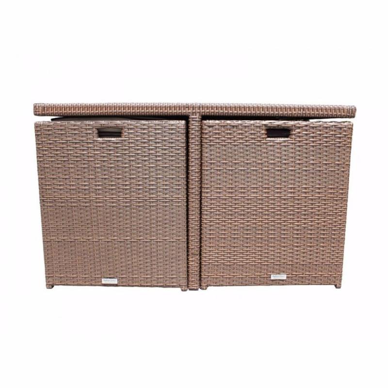 Rattan garden furniture cube set