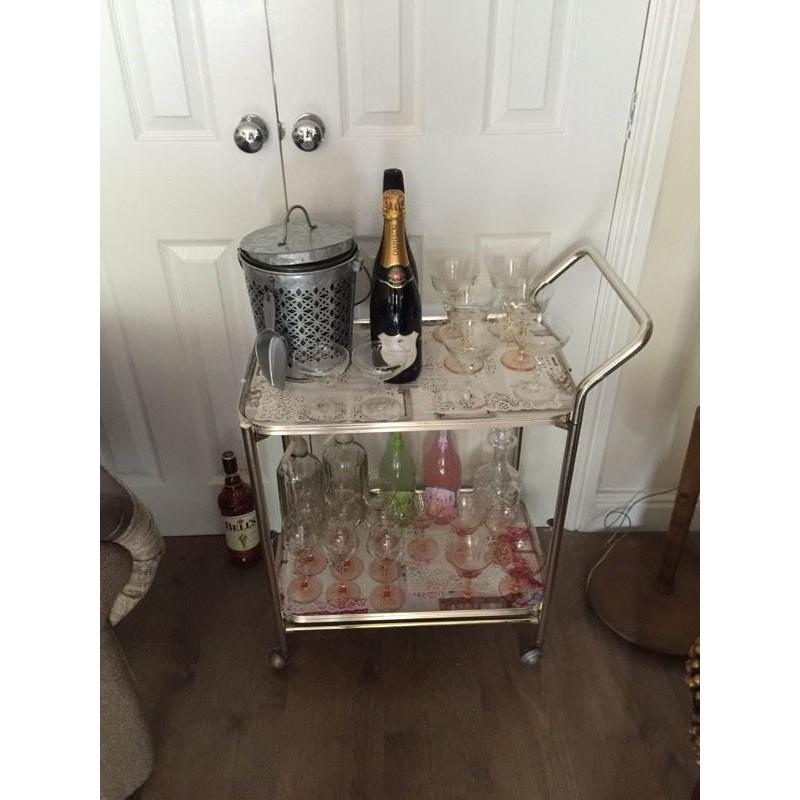 Vintage drinks trolley