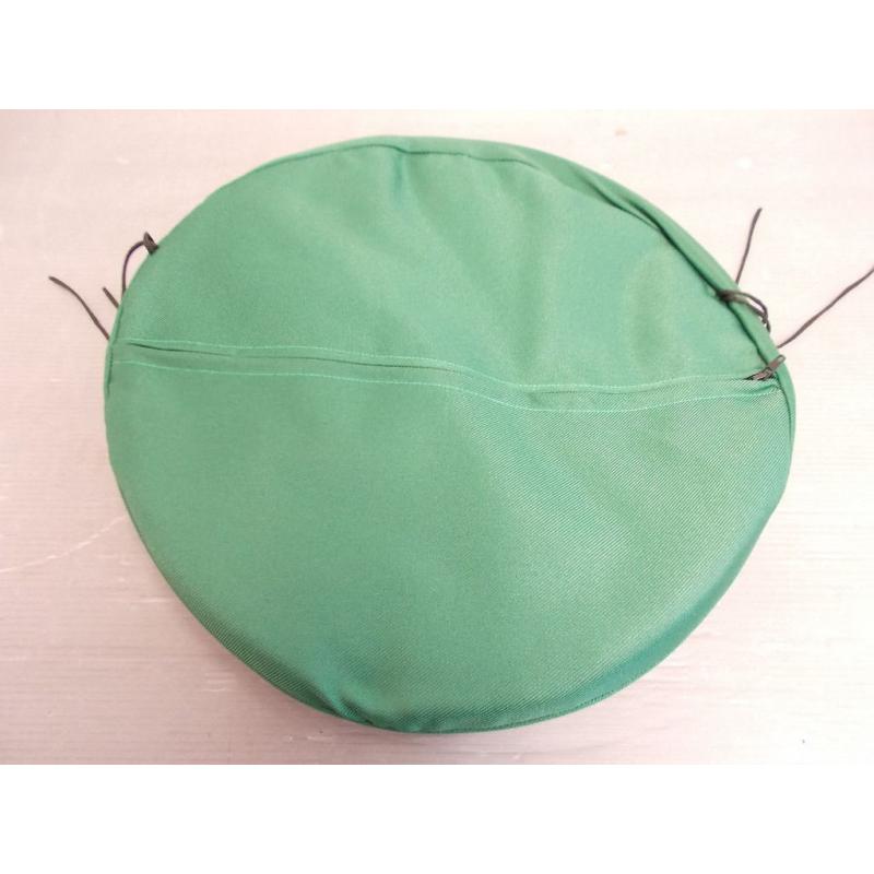 Set of 4 Green Bistro / Round Seat Pads 14"