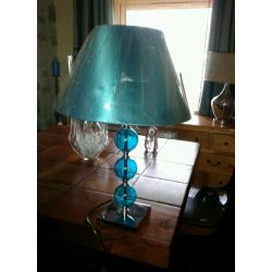 Teal ball lamp