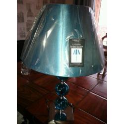 Teal ball lamp