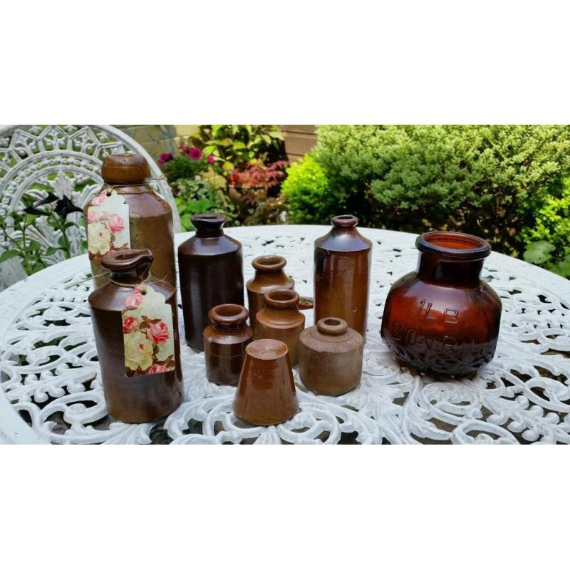 Lot of Victorian / Edwardian bottles and pots BARGAIN!