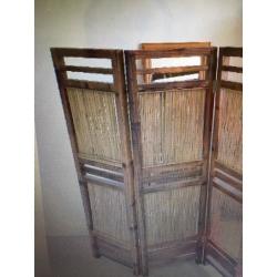 Room divider in oak & bamboo good condition possible delivery