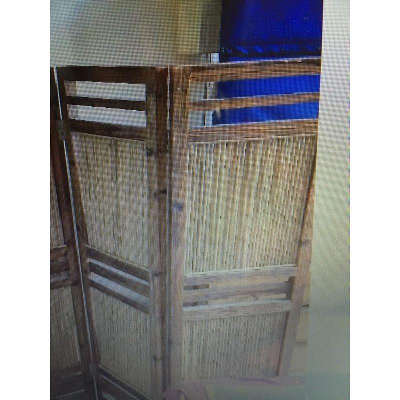 Room divider in oak & bamboo good condition possible delivery