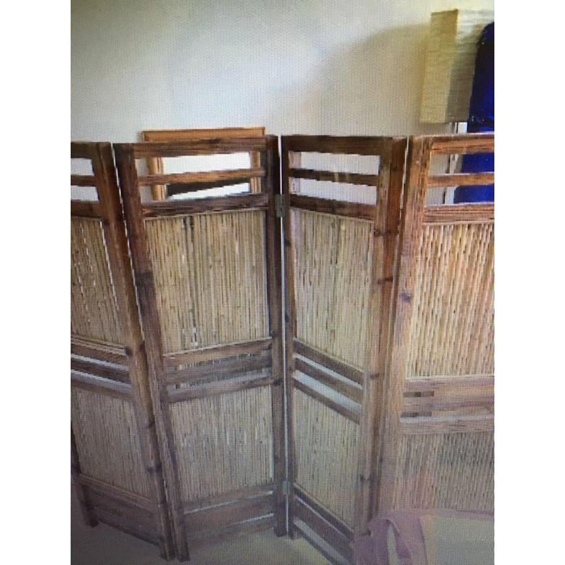 Room divider in oak & bamboo good condition possible delivery