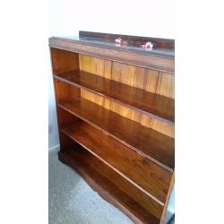 Lovely old solid wood freestanding bookcase - Needs attention