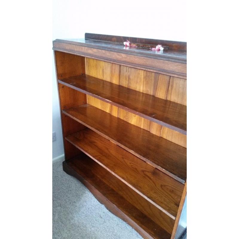 Lovely old solid wood freestanding bookcase - Needs attention