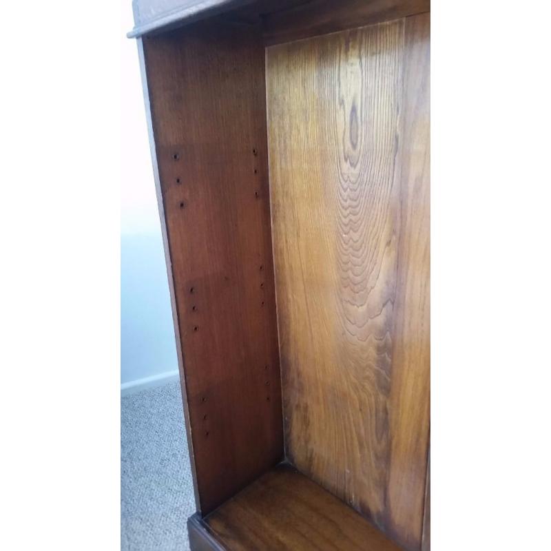 Lovely old solid wood freestanding bookcase - Needs attention