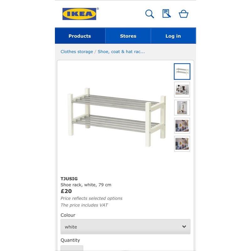 NEW Ikea Tjusig shoe rack