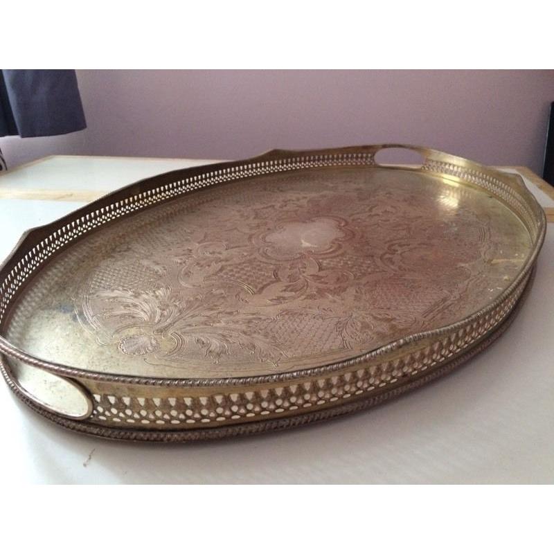 Large Silver Serving Tray