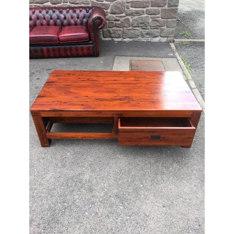 Hardwood coffee table