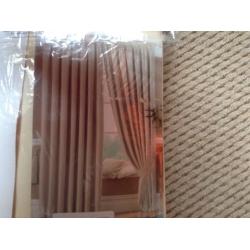 New unused Curtains Cream tie backs included