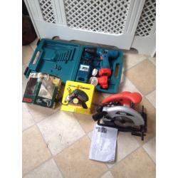 Makita drill Bosch screwdriver and black and decker circular saw