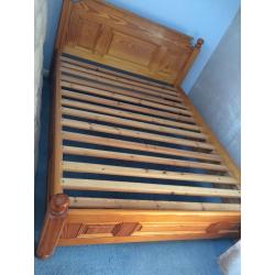 Bespoke solid wood 200 x 150cm bed for sale with luxury pocket sprung Hypnos mattress