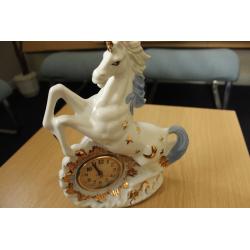 White Porcelain Unicorn Clock