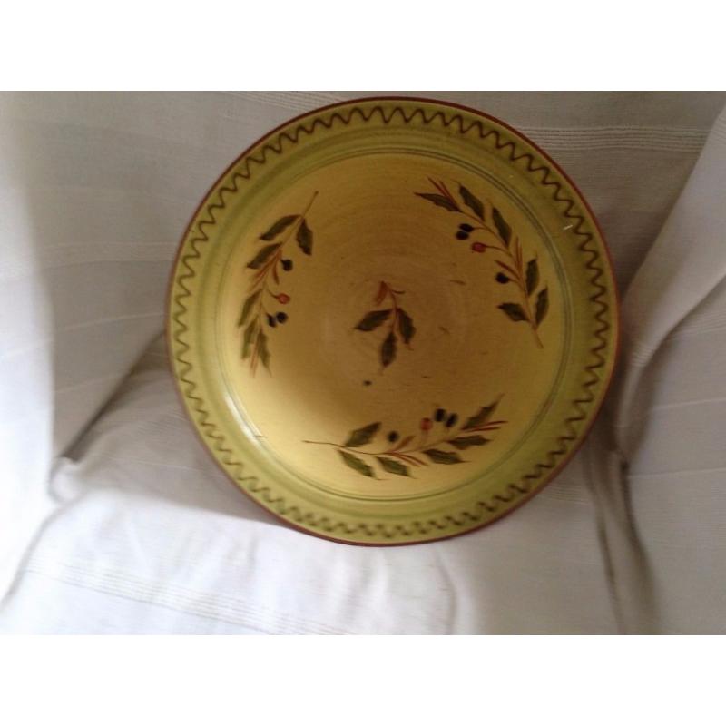 Silea Pottery: Olive Print Display Bowl Ornament