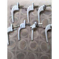 UVPC Window handles + keys (x7)