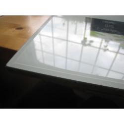 Lovely white glass, bevelled edge photo frame