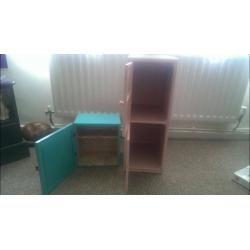 Two small painted cupboards - upcycling project