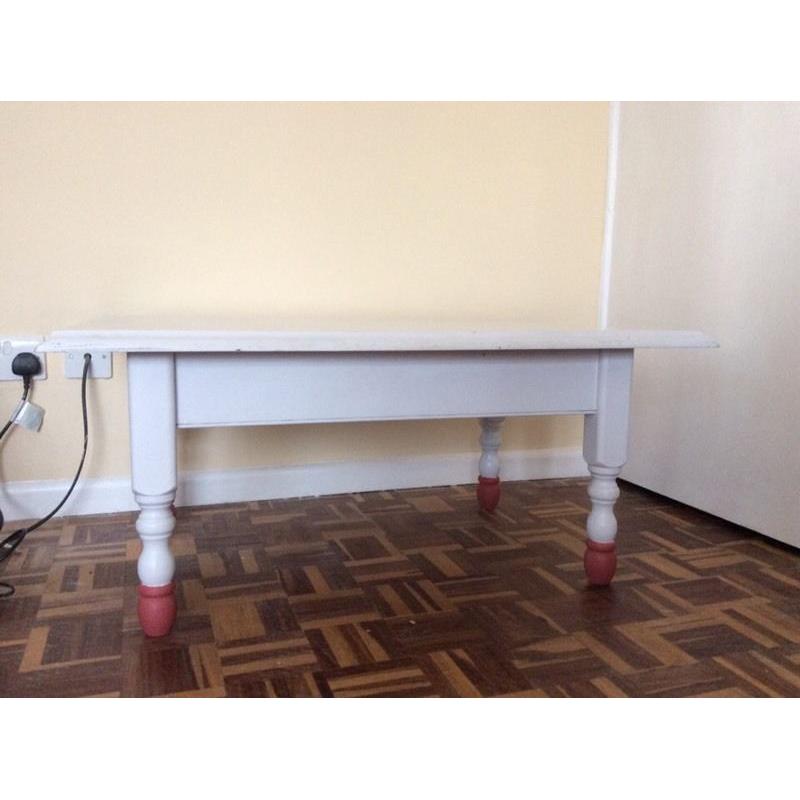 White painted coffee table