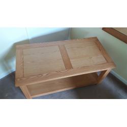 Oak Coffee Table with Shelf