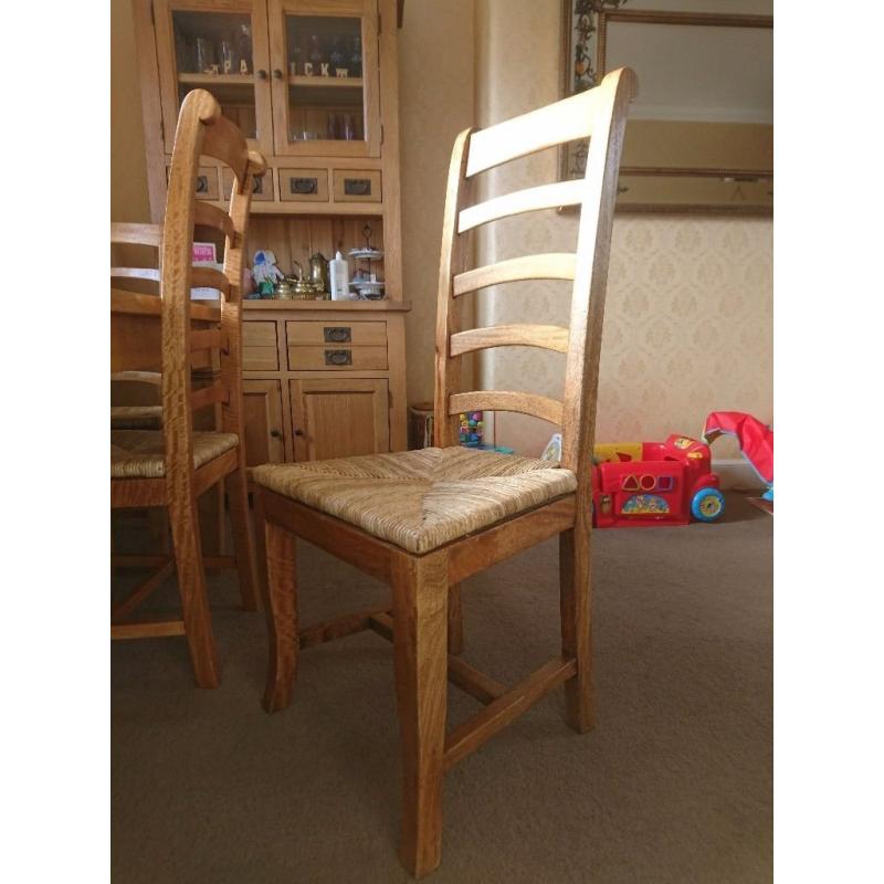 Solid Dining Table with Four Chairs