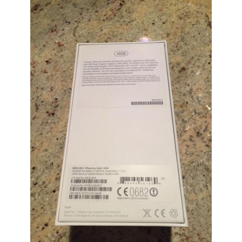 iPhone 6s gold BRAND NEW BOXED