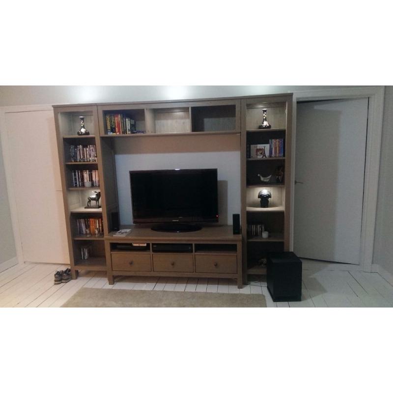 IKEA Hemnes TV storage combination with FREE coffee table and LED lightning, CAN DELIVER