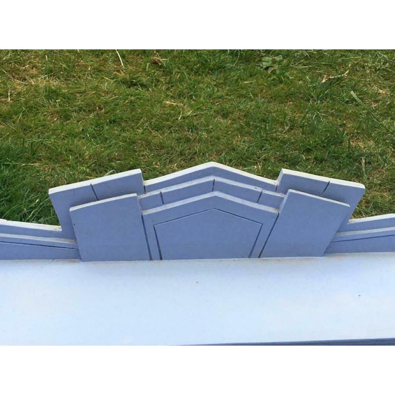 VINTAGE RETRO ART DECO STYLED LILAC PAINTED BATHROOM WALL CABINET